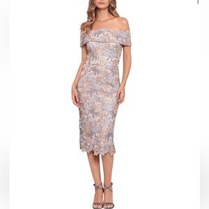 XSCAPE- Women’s Off the Shoulder Midi Dress🔥